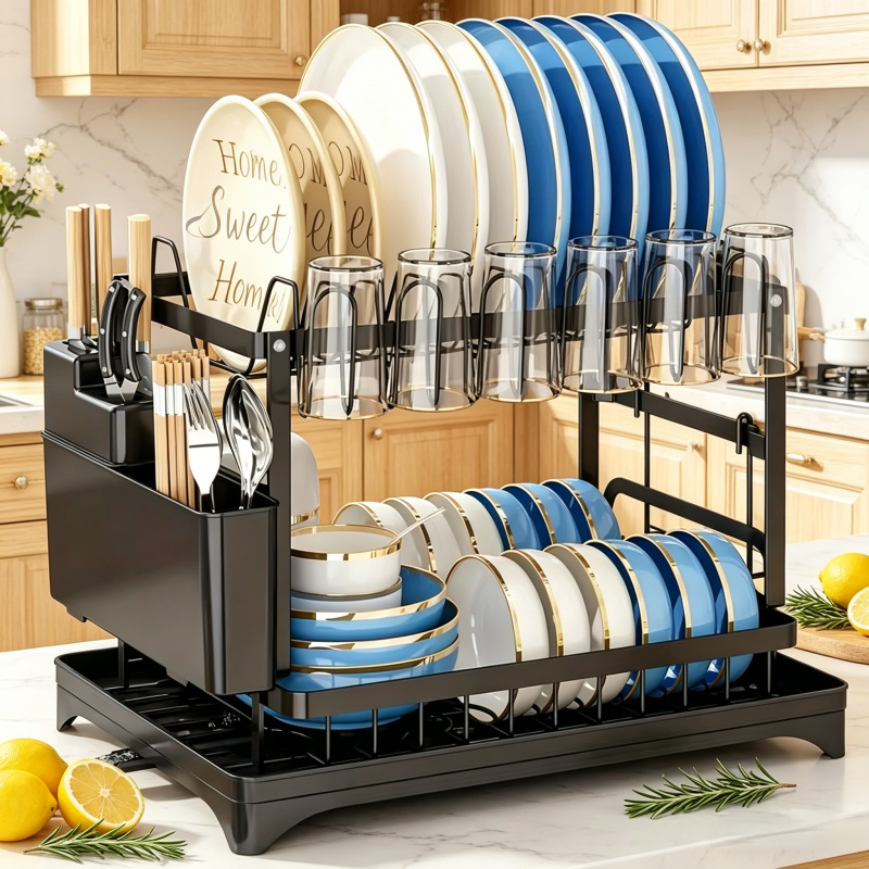Kitchen Appliances Storage - Escorredor de Louça de Metal de