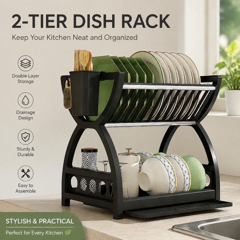 Kitchen Appliances Storage - Escorredor de Louça de 2 Níveis
