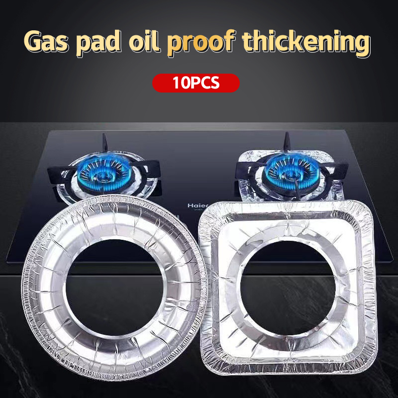 Kitchen Appliances Gas Stove - 10 pçs/set engrossado folha de alumínio