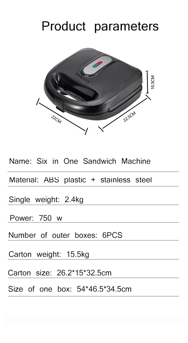 6 em 1 máquina de fazer sanduí - Toaster 4 Slice avaliação e preço