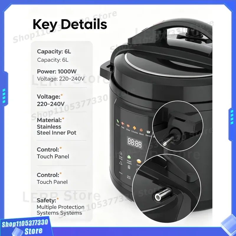 Panela de Pressão Elétrica 6L  - Kitchen Appliances Direct avaliação e preço