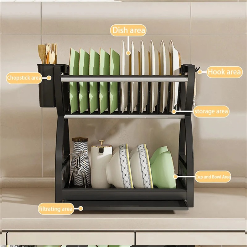 Escorredor de Louça de 2 Nívei - Kitchen Appliances Storage avaliação e preço