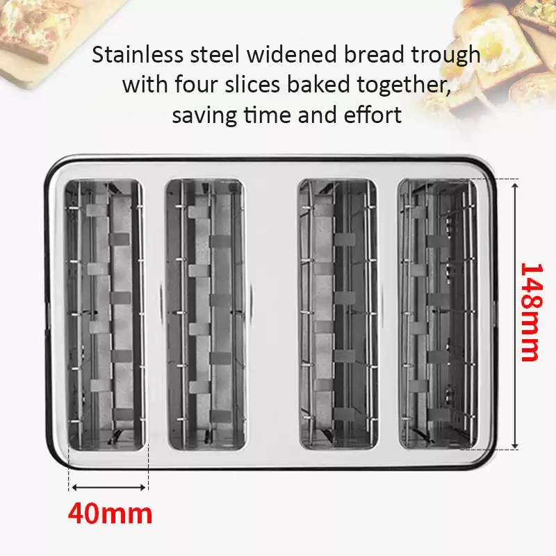 Torradeira comercial de aço in - Toaster 4 Slice avaliação e preço